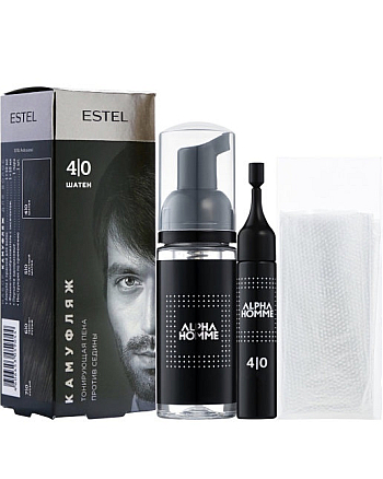 ESTEL Alpha Homme - Набор для камуфляжа волос 4/0 2 х 10 мл - hairs-russia.ru