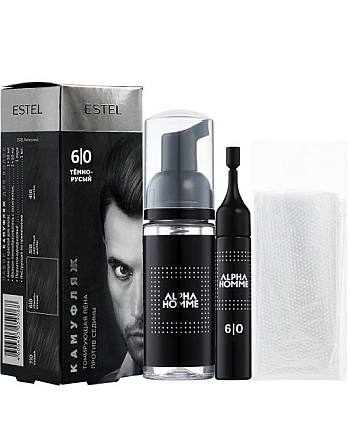 ESTEL Alpha Homme - Набор для камуфляжа волос 6/0 2 х 10 мл - hairs-russia.ru