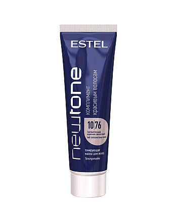 Estel Professional Newtone 10/76 - Тонирующая маска для волос, светлый блондин коричнево-фиолетовый 60 мл - hairs-russia.ru