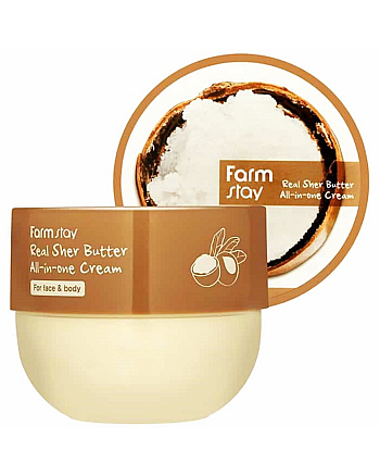 FarmStay Real Sher All-in-One Cream - Крем многофункциональный с маслом ши 300 мл - hairs-russia.ru