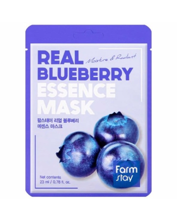 FarmStay Real Blueberry Essence Mask - Маска тканевая для лица с черникой 23 мл - hairs-russia.ru