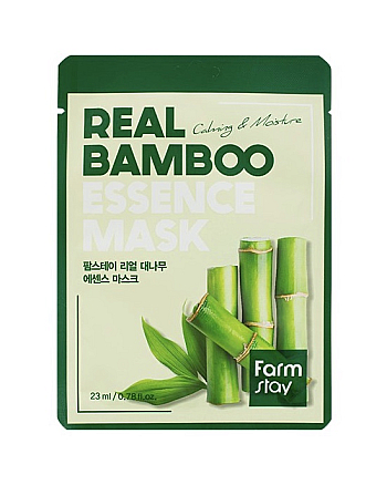 FarmStay Real Bamboo Essence Mask - Маска тканевая для лица с экстрактом бамбука 23 мл - hairs-russia.ru