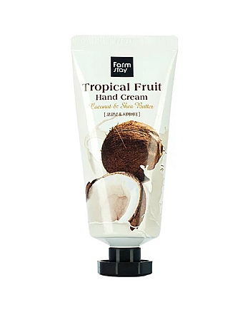 FarmStay Tropical Fruit Hand Cream - Крем для рук с кокосом и маслом ши 50 мл - hairs-russia.ru