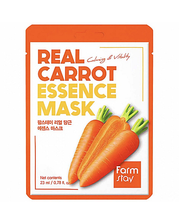 FarmStay Real Carrot Essence Mask - Маска тканевая с экстрактом моркови 23 мл - hairs-russia.ru
