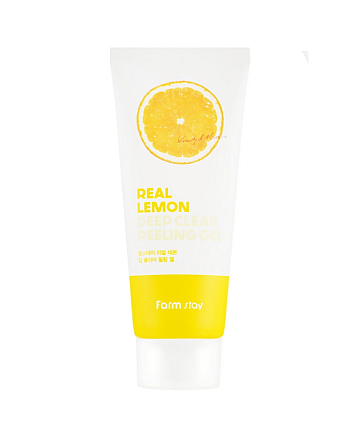 FarmStay Real Lemon Deep Clear Peeling Gel - Гель-пилинг отшелушивающий с экстрактом лимона 100 мл - hairs-russia.ru
