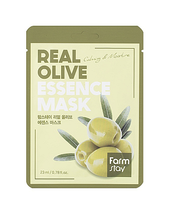 FarmStay Real Olive Essence Mask - Маска тканевая для лица с экстрактом оливы 23 мл - hairs-russia.ru