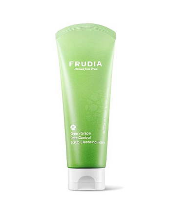 Frudia Green Grape Pore Control Scrub Cleansing Foam - Скраб-пенка для умывания с виноградом 145 мл - hairs-russia.ru