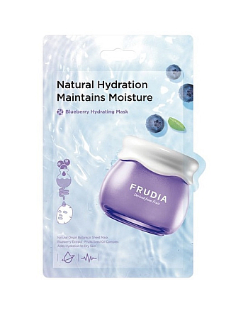 Frudia Blueberry Hydrating Mask - Маска тканевая для лица с экстрактом черники 20 мл - hairs-russia.ru