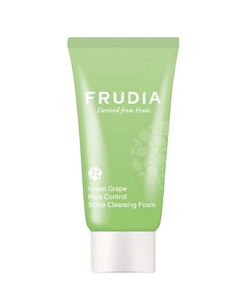 Frudia Green Grape Pore Control Scrub Cleansing Foam - Пенка-скраб себорегулирующая 30 мл - hairs-russia.ru