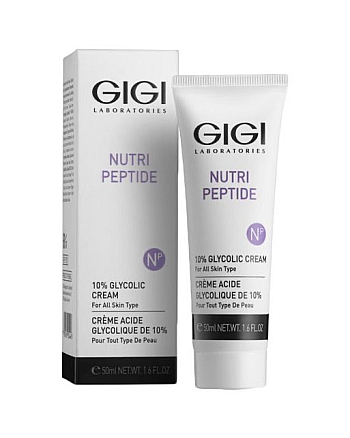 GIGI NUTRI-PEPTIDE 10% Glycolic Cream - Крем ночной с 10% гликолиевой кислотой для всех тип кожи 50 мл - hairs-russia.ru