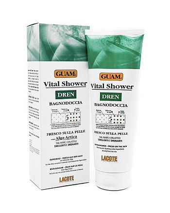 Guam DREN Vital Shower Dren Bagnodoccia - Гель для душа освежающий с дренажным эффектом 250 мл - hairs-russia.ru