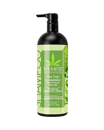 Hempz Tea Tree and Chamomile Herbal Shampoo - Шампунь Здоровые волосы Чайное дерево и Ромашка 1000 мл - hairs-russia.ru