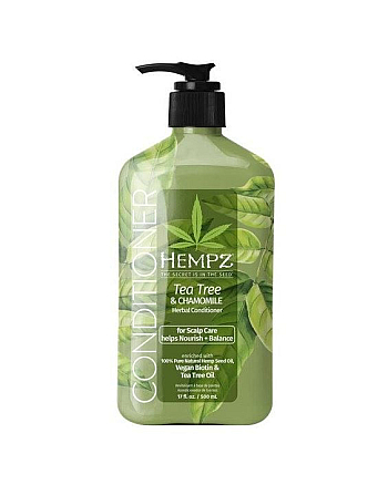 Hempz Tea Tree and Chamomile Herbal Conditioner - Кондиционер Здоровые волосы Чайное дерево и Ромашка 500 мл - hairs-russia.ru