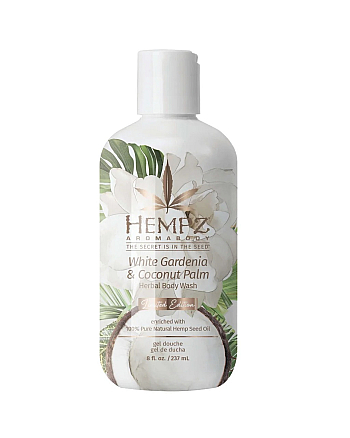 Hempz White Gardenia and Coconut Palm Herbal Body Wash - Гель для душа Белая Гардения и Кокос 237 мл - hairs-russia.ru