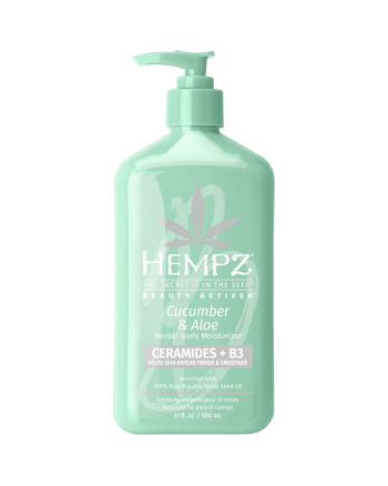 Hempz Beauty Actives Cucumber and Aloe Moisturizer - Молочко для тела с церамидами и В3 Огурец и Алое 500 мл - hairs-russia.ru