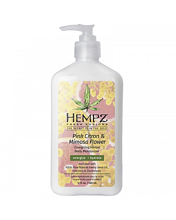 Hempz Pink Citron and Mimosa Flower Herbal Body Moisturizer - Молочко для тела увлажняющее Розовый Лимон и Мимоза 500 мл - hairs-russia.ru