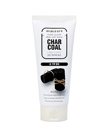 Jigott Charcoal Pure Clean Peel Off Pack - Маска-пленка очищающая с древесным углем 180 мл - hairs-russia.ru