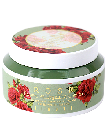 Jigott Rose Flower Energizing Cream - Крем тонизирующий с экстрактом розы 100 мл - hairs-russia.ru
