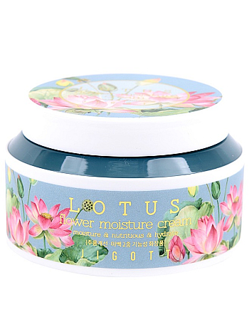 Jigott Lotus Flower Moisture Cream - Крем глубоко увлажняющий с экстрактом лотоса 100 мл - hairs-russia.ru