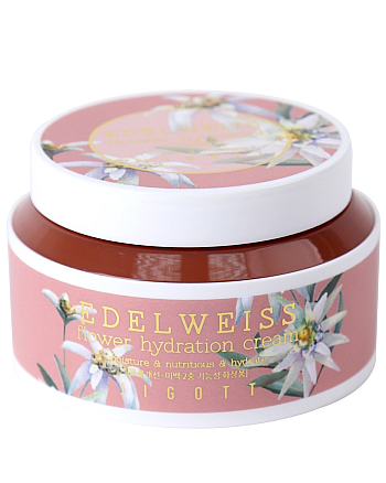 Jigott Edelweiss Flower Hydration Cream - Крем омолаживающий с экстрактом эдельвейса 100 мл - hairs-russia.ru