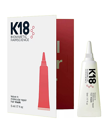 K18 Leave-in Molecular Repair Hair Mask - Несмываемая маска для молекулярного восстановления волос 5 мл - hairs-russia.ru