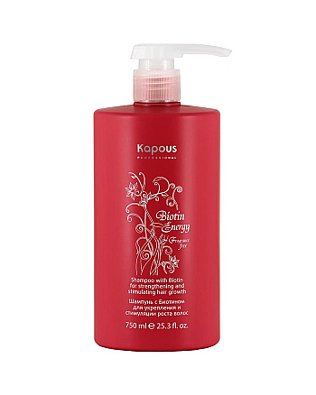 Kapous Biotin Energy - Шампунь с биотином для укрепления и стимуляции роста волос 750 мл - hairs-russia.ru
