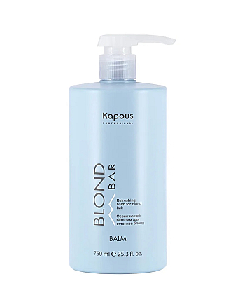 Kapous Professional Blond Bar - Освежающий бальзам для волос оттенков блонд 750 мл - hairs-russia.ru