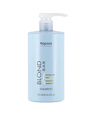 Kapous Professional Blond Bar - Шампунь с антижелтым эффектом 750 мл - hairs-russia.ru