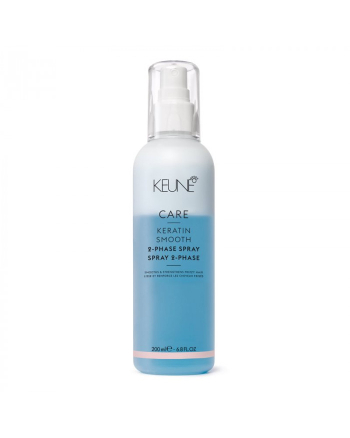 Keune Care Keratin Smooth 2 Phase Spray - Двухфазный кондиционер-спрей кератиновый комплекс 200 мл - hairs-russia.ru