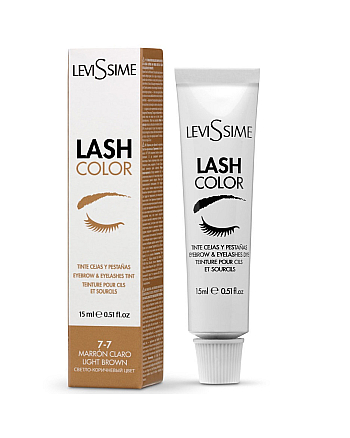 LeviSsime Lash Color Light Brown - Краска для бровей и ресниц, тон 7.7 светло-коричневый 15 мл - hairs-russia.ru