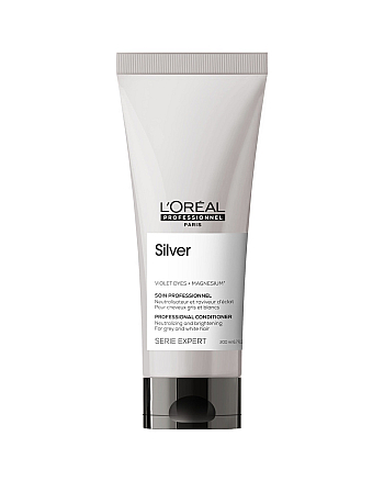 L'Oreal Professionnel Serie Expert Silver - Кондиционер для нейтрализации желтизны осветленных и седых волос, 200 мл - hairs-russia.ru