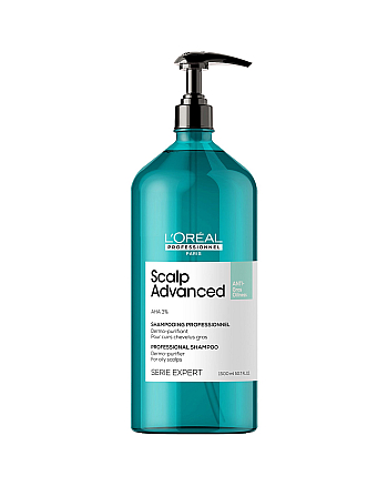 L'Oreal Professionnel Scalp Advanced Anti-Gras Oiliness - Шампунь очищающий для жирной кожи головы 1500 мл - hairs-russia.ru