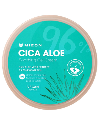 Mizon Cica Aloe Soothing Gel Cream - Гель-крем успокаивающий с алоэ и центеллой азиатской 300 мл - hairs-russia.ru