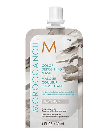 Moroccanoil Color Depositing Mask Platinum - Маска тонирующая для волос Платина 30 мл - hairs-russia.ru