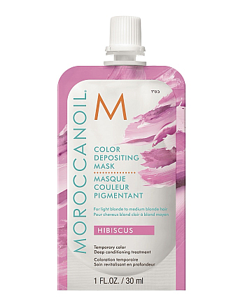 Moroccanoil Color Depositing Mask Hibiscus - Маска тонирующая для волос Гибискус 30 мл - hairs-russia.ru