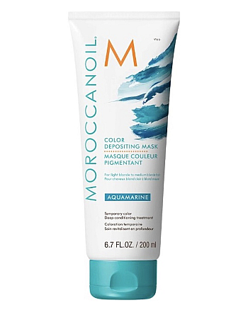 Moroccanoil Color Depositing Mask Aquamarine - Маска тонирующая для волос Аквамарин 200 мл - hairs-russia.ru