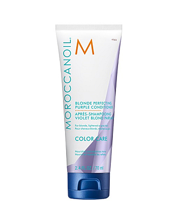 Moroccanoil Blonde Perfecting Purple Conditioner - Тонирующий кондиционер (фиолетовый) 70 мл - hairs-russia.ru