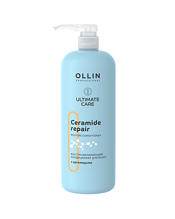 Ollin Ultimate Care - Восстанавливающий кондиционер для волос с церамидами 1000 мл - hairs-russia.ru