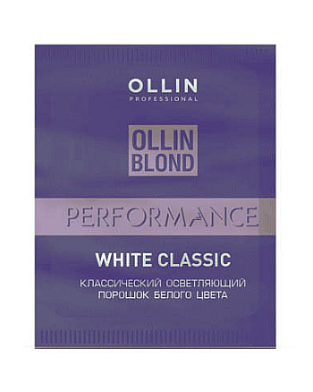 Ollin Blond Performance White Blond Powder - Классический осветляющий порошок белого цвета 30 г - hairs-russia.ru