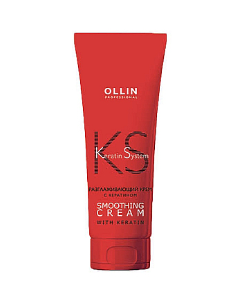 Ollin Keratin System Smoothing Cream - Разглаживающий крем с кератином 250 мл - hairs-russia.ru