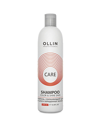 Ollin Care Color and Shine Save Shampoo - Шампунь, сохраняющий цвет и блеск окрашенных волос 250 мл - hairs-russia.ru