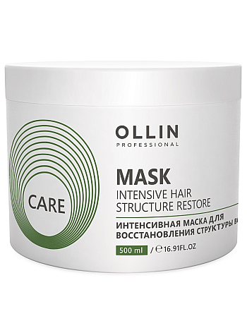 Ollin Care Restore Intensive Mask - Интенсивная маска для восстановления структуры волос 500 мл - hairs-russia.ru