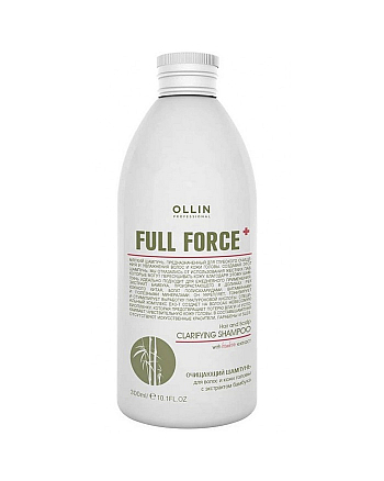 Ollin Full Force Очищающий шампунь для волос и кожи головы с экстрактом бамбука, 300 мл - hairs-russia.ru