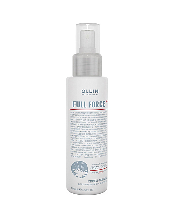 Ollin Full Force Спрей-тоник для стимуляции роста волос с экстрактом женьшеня, 100 мл - hairs-russia.ru