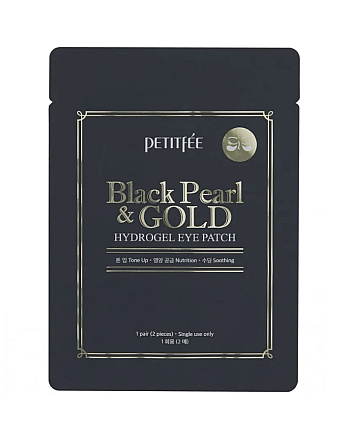 Petitfee Black Pearl and Gold Hydrogel Eye Patch - Патчи для глаз гидрогелевые «жемчуг/золото» 2 шт - hairs-russia.ru