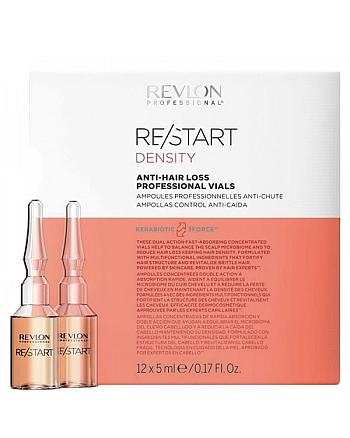 Revlon Professional ReStart Density Anti-Hair Loss Professional Vials - Профессиональный уход против выпадения волос 12 шт по 5 мл - hairs-russia.ru