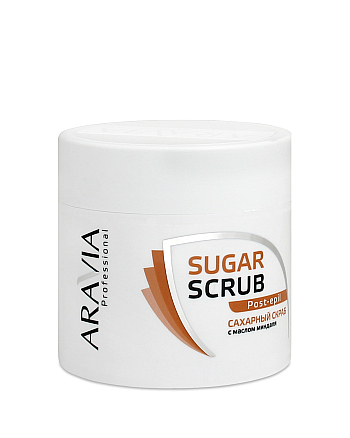 Aravia Professional Сахарный скраб с маслом миндаля 300 мл - hairs-russia.ru