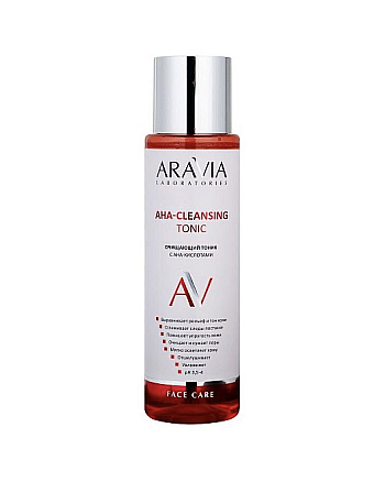 Aravia Laboratories AHA-Cleansing Tonic - Очищающий тоник с AHA-кислотами 250 мл - hairs-russia.ru