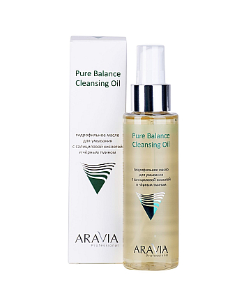 Aravia Professional Pure Balance Cleansing Oil - Гидрофильное масло для умывания с салициловой кислотой и чёрным тмином 110 мл - hairs-russia.ru