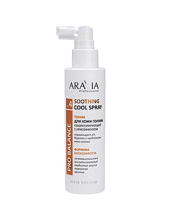 Aravia Professional Soothing Cool Spray - Тоник для кожи головы себорегулирующий с криоэффектом 150 мл - hairs-russia.ru
